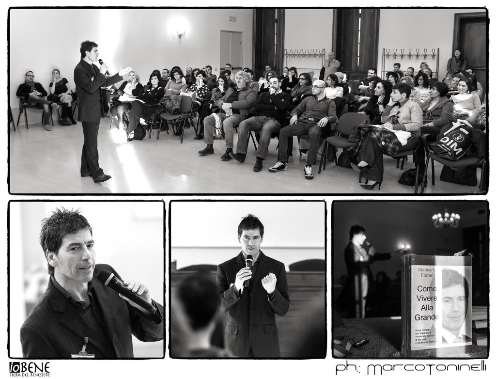 Giancarlo Fornei durante il suo seminario motivazionale svolto a Rezzato di Brescia - 1 marzo 2015 