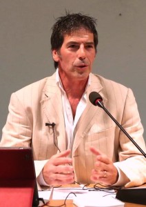 Giancarlo Fornei durante una sua conferenza a Verona - settembre 2014