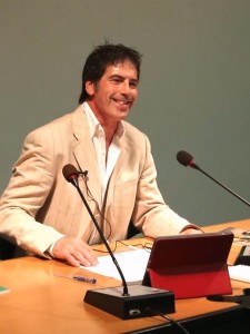 Giancarlo Fornei, durante una sua conferenza a Verona - settembre 2014