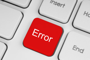 Red error keyboard button