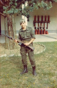 Giancarlo Fornei durante il servizio militare nel 1981-82