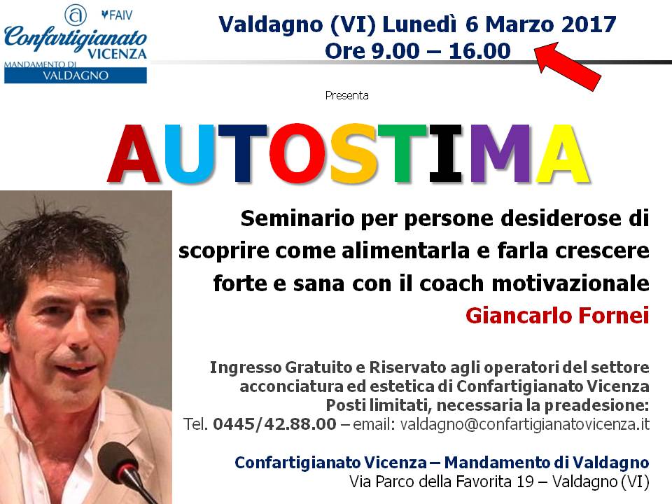 Vicenza - 6 marzo 2017 - seminario motivazionale con il coach Giancarlo Fornei