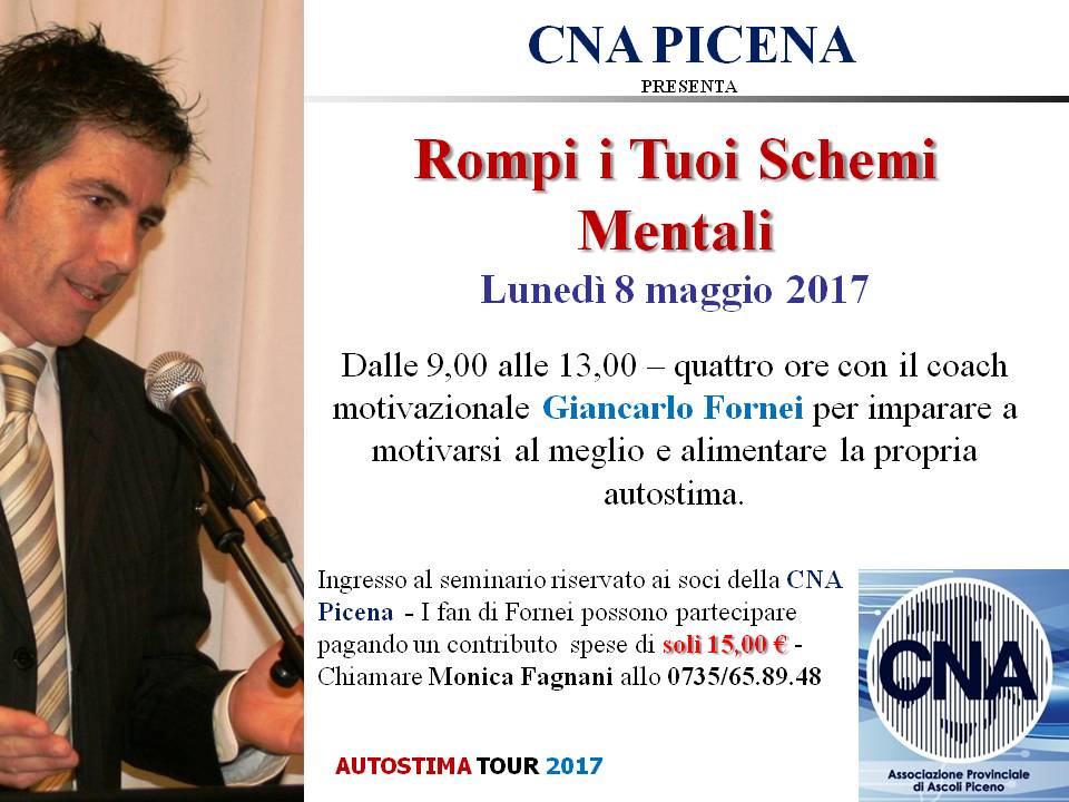 San Benedetto del Tronto - CNA Picena - seminario autostima 8 maggio 2017