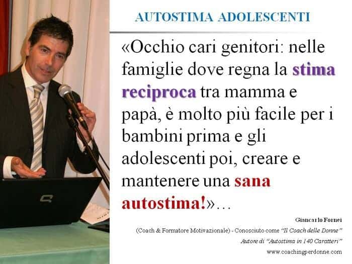 Come creare autostima in tuo figlio. In un video, il mental coach delle donne Giancarlo Fornei ti spiega come creare autostima in tuo figlio