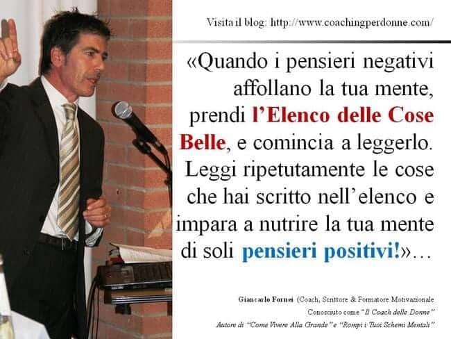 Come sostituire un pensiero negativo con uno positivo!